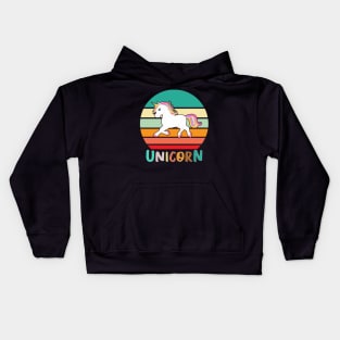 Vintage Retro Unicorn Kids Hoodie